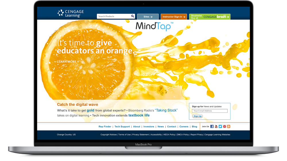 Cengage Homepage 2012