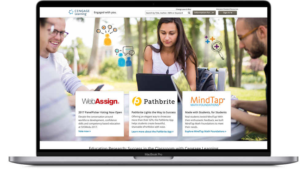 Cengage Homepage 2016